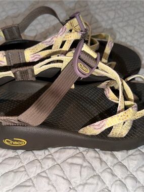 Chaco Women's Yellow and Lavender Strappy Sandals